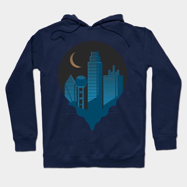 Neon City Skylines Hoodie by Night'sShop